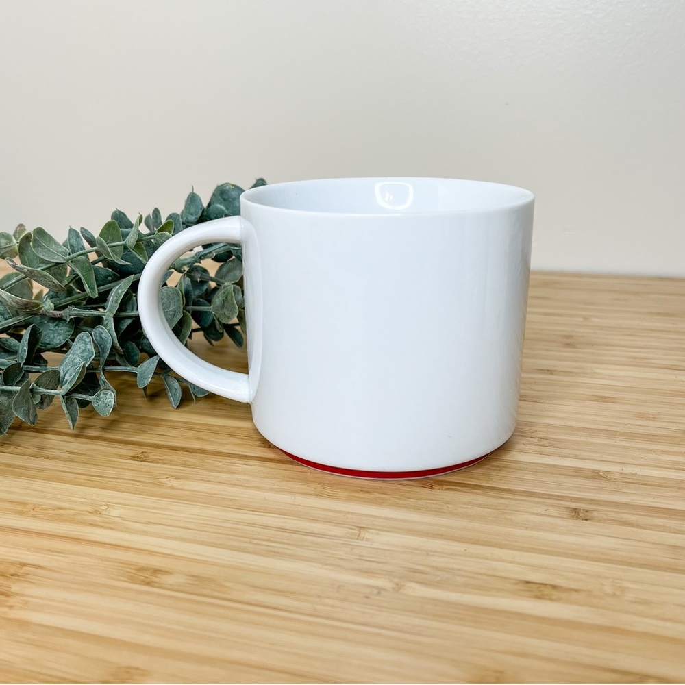 Starbucks 2012 Gold Lettering with Red Bottom Stackable Rim Coffee Tea Mug - Picture 2 of 5